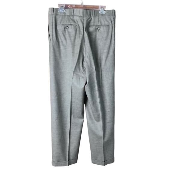 Paul Cicchini Custom Italian Fabric Pleated Dress Suit Pants Gray FLAW 34 x 30 - Picture 3 of 5